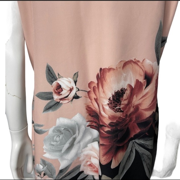 Sleeveless Sheath Floral Print Lined Dress - Picture 4 of 4